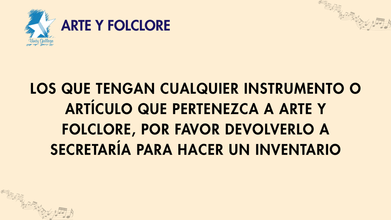 Inventario de Instrumentos y artículos 