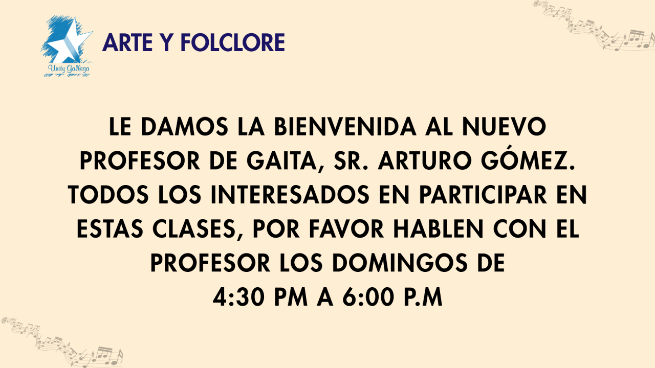 Nuevo profesor de Gaita 